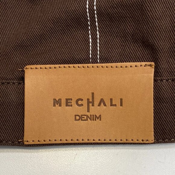 Mechali Men’s Contrast Stitch Worker Jacket Coffee Brown - Picture 4 of 13